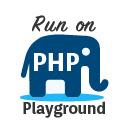 Run on PHP Playground  screen for extension Chrome web store in OffiDocs Chromium