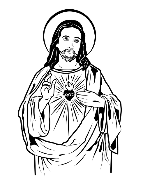 Free download Sacred Heart Jesus -  free illustration to be edited with GIMP free online image editor