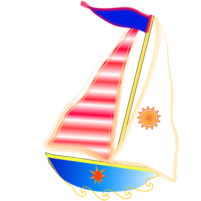 Free download Sail Boat Colorful -  free illustration to be edited with GIMP free online image editor