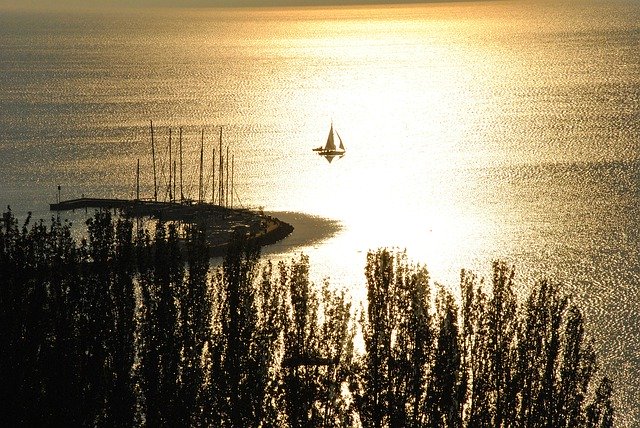 Free download Sailing Boat Sunset Lighting -  free free photo or picture to be edited with GIMP online image editor