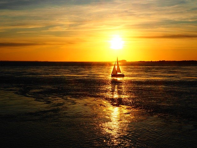 Free download Sailingboat Sun Sunset -  free photo or picture to be edited with GIMP online image editor