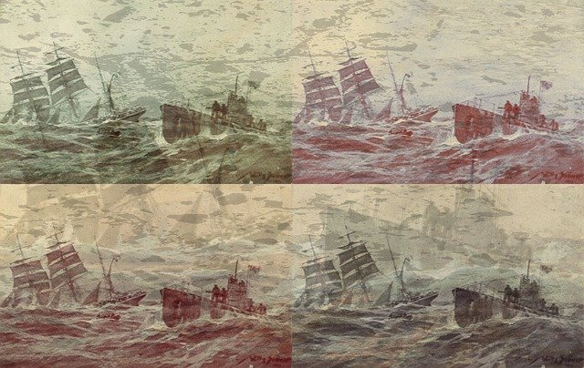 Free download Sailing Vessel Submarine Sea -  free illustration to be edited with GIMP free online image editor