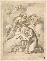 Free download Saint Cajetan of Thiene Holding the Infant Jesus free photo or picture to be edited with GIMP online image editor