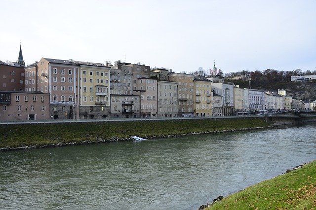 Free download Salzburg River Reflection -  free photo or picture to be edited with GIMP online image editor