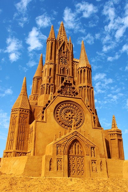 Free download Sand Sculpture Church -  free photo or picture to be edited with GIMP online image editor