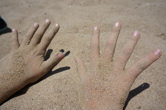 Free download Sand The ChildS Hands Summer -  free photo or picture to be edited with GIMP online image editor