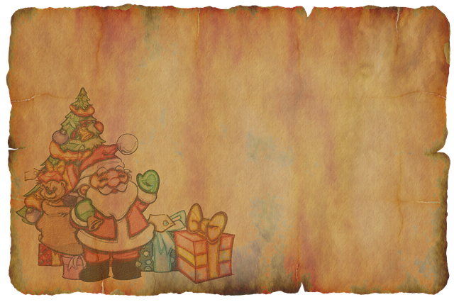 Free download Santa Christmas Parchment -  free illustration to be edited with GIMP free online image editor