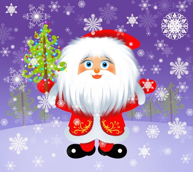 Unduh gratis ilustrasi Santa Claus Snowflakes gratis untuk diedit dengan editor gambar online GIMP