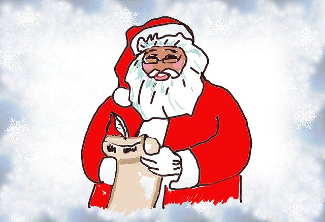 Free download Santa Claus Wish List Clouds Write -  free illustration to be edited with GIMP free online image editor