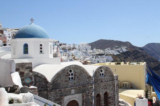 Descarga gratuita Santorini Oia Grecia - foto o imagen gratuita para editar con el editor de imágenes en línea GIMP