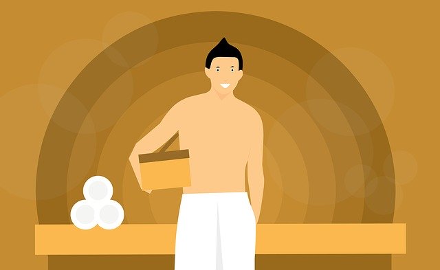 Muat turun percuma ilustrasi percuma Sauna Man Relaxing untuk diedit dengan editor imej dalam talian GIMP