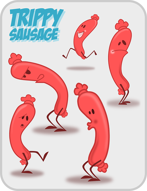 Free download Sausages Funny Draw - Free vector graphic on Pixabay free illustration to be edited with GIMP free online image editor