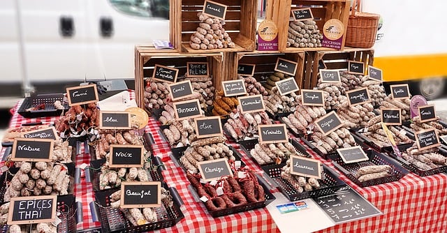 Free download sausages market deli food power free picture to be edited with GIMP free online image editor