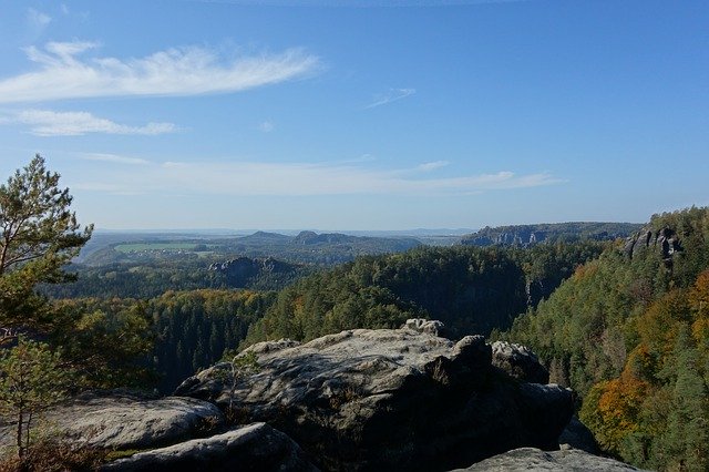 הורדה חינם Saxon Switzerland Mountains Rock - תמונה או תמונה בחינם לעריכה עם עורך התמונות המקוון GIMP