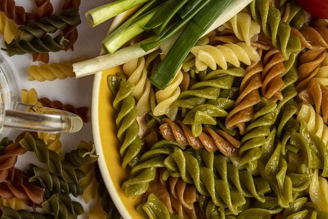 Free download scallions pasta meal food lunch free picture to be edited with GIMP free online image editor