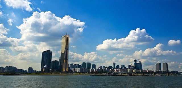 Free download scenery han river seoul sky river free picture to be edited with GIMP free online image editor