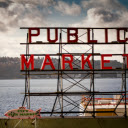 Scenic View of Pike Place Market Sign in Seattle  screen for extension Chrome web store in OffiDocs Chromium