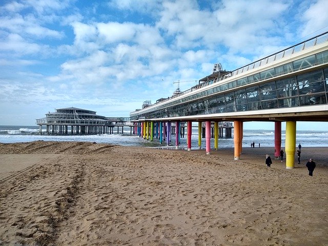 Gratis download Scheveningen Pier Beach - gratis foto of afbeelding om te bewerken met GIMP online afbeeldingseditor