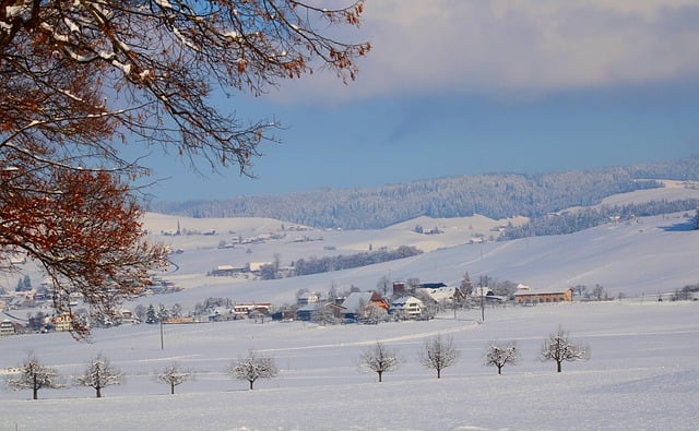 Free download schlosswil winter landscape village free picture to be edited with GIMP free online image editor