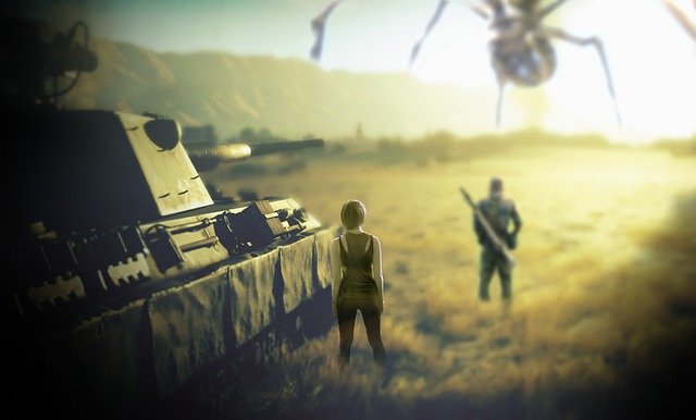 Free download Scifi Tank Spider -  free illustration to be edited with GIMP free online image editor