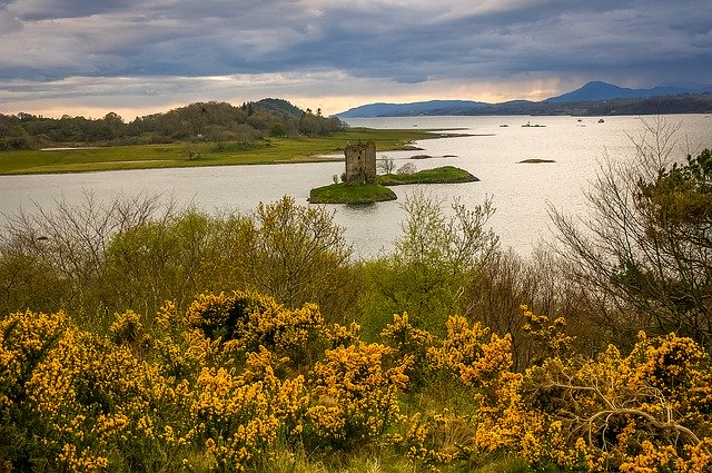 Шаблон фото Шотландия Castle Stalker Hole - для OffiDocs
