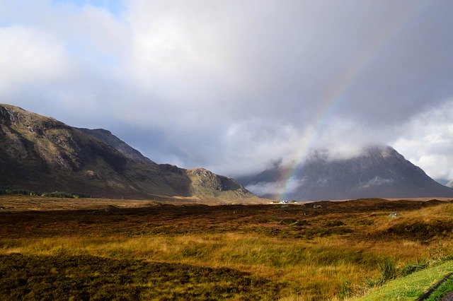 Download gratuito Scotland Highland Rainbow: foto o immagini gratuite da modificare con l'editor di immagini online GIMP