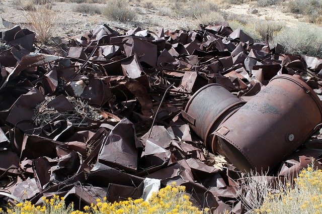 Free download Scrap Metal Barrels Rusty -  free photo or picture to be edited with GIMP online image editor