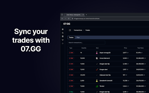 07.GG: RuneLite GE Tracker  from Chrome web store to be run with OffiDocs Chromium online
