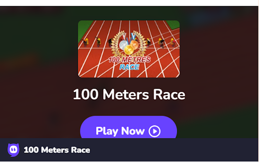 100 Meters Race Game  from Chrome web store to be run with OffiDocs Chromium online