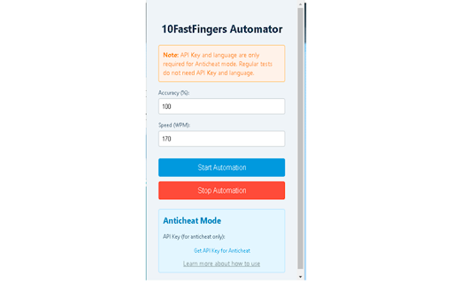 10FastFingers Automator  from Chrome web store to be run with OffiDocs Chromium online