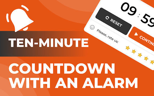 10 Minute Timer  from Chrome web store to be run with OffiDocs Chromium online