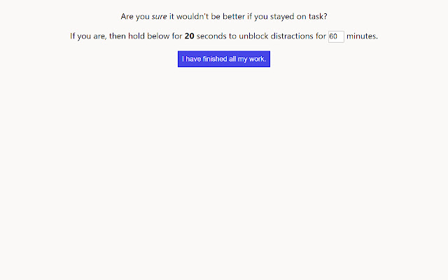 10 Second Focus  from Chrome web store to be run with OffiDocs Chromium online