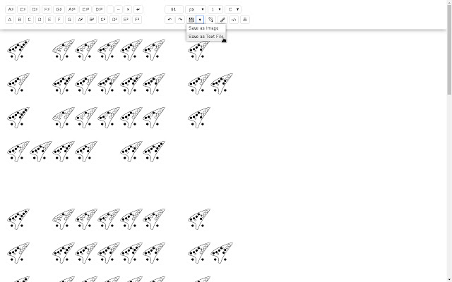12 Hole Ocarina Tabs Creator  from Chrome web store to be run with OffiDocs Chromium online