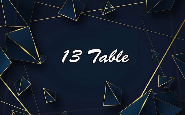 13 Table Table of 13 For Students  from Chrome web store to be run with OffiDocs Chromium online