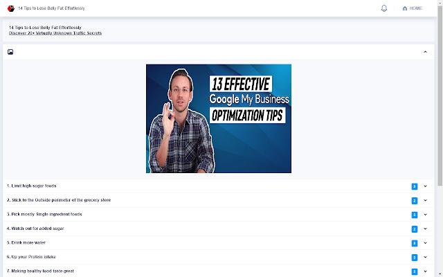 14 Tips to Lose Belly Fat Effortlessly  from Chrome web store to be run with OffiDocs Chromium online
