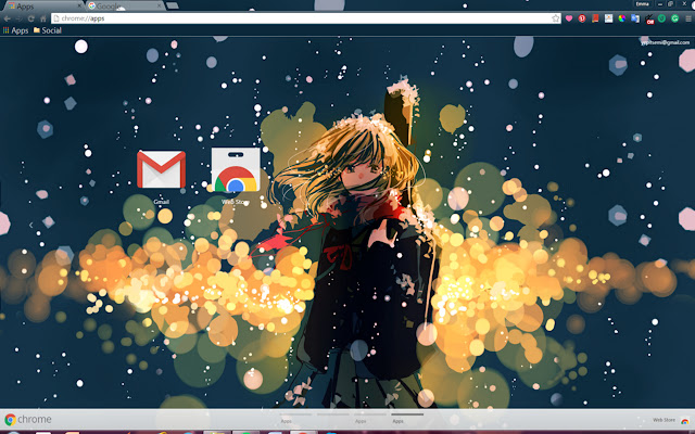 1680x1050 cute anime girl  snow ♥  from Chrome web store to be run with OffiDocs Chromium online