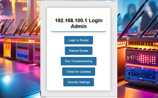 192.168.100.1 Login Admin  from Chrome web store to be run with OffiDocs Chromium online