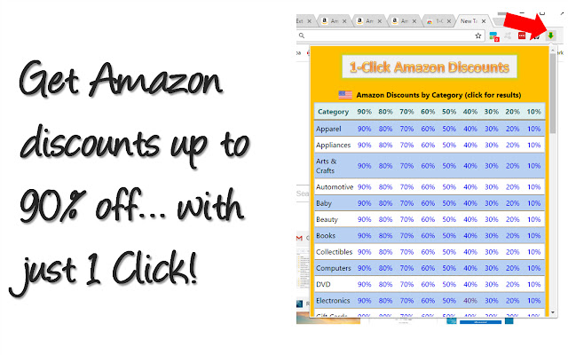 1 Click Amazon Discounts  from Chrome web store to be run with OffiDocs Chromium online
