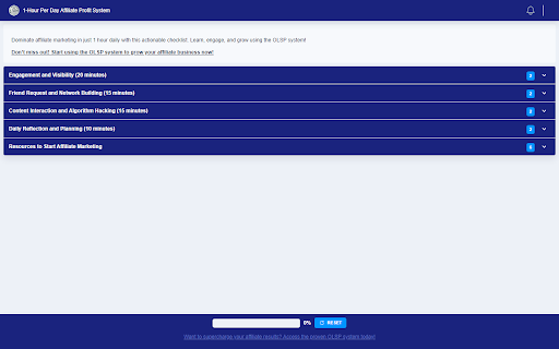 1 Hour Per Day Affiliate Profit System  from Chrome web store to be run with OffiDocs Chromium online
