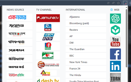 1NOJOR News Links  from Chrome web store to be run with OffiDocs Chromium online