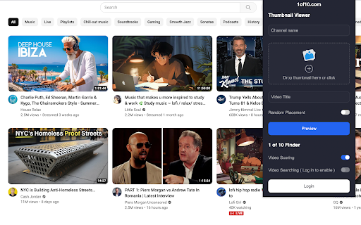 1of10.com Optimization Tool For Youtube  from Chrome web store to be run with OffiDocs Chromium online