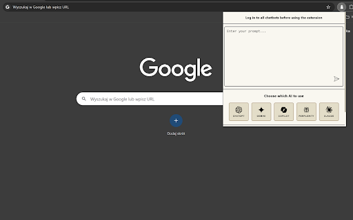 1 prompt = 5 answers (ChatGPT, Gemini, Copilot, Perplexity, Claude)  from Chrome web store to be run with OffiDocs Chromium online