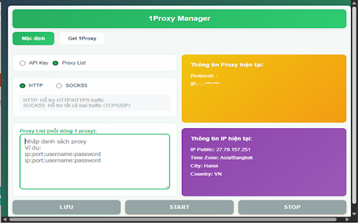 1Proxy Manager  from Chrome web store to be run with OffiDocs Chromium online