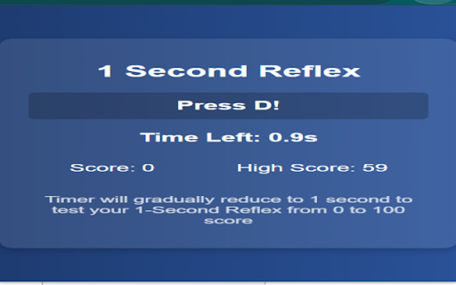 1 Second Reflex  from Chrome web store to be run with OffiDocs Chromium online
