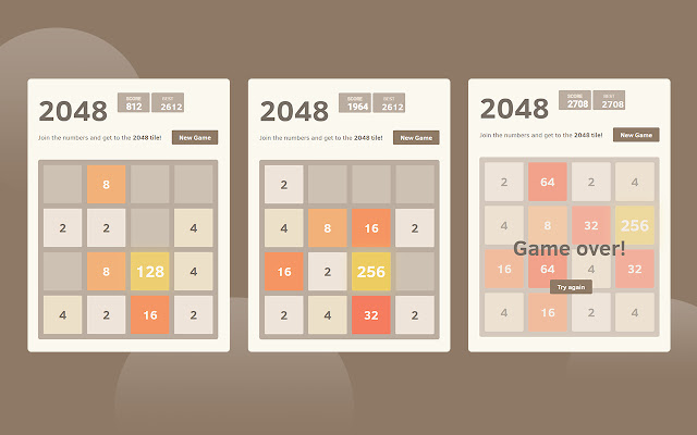 2048 Puzzle Game Chrome  from Chrome web store to be run with OffiDocs Chromium online