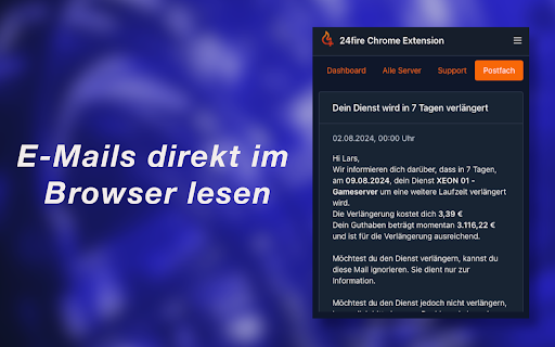 24fire Chrome Extension  from Chrome web store to be run with OffiDocs Chromium online