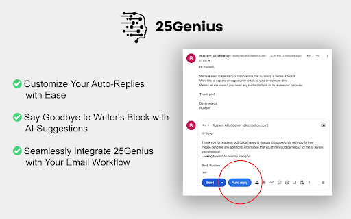 25Genius  from Chrome web store to be run with OffiDocs Chromium online