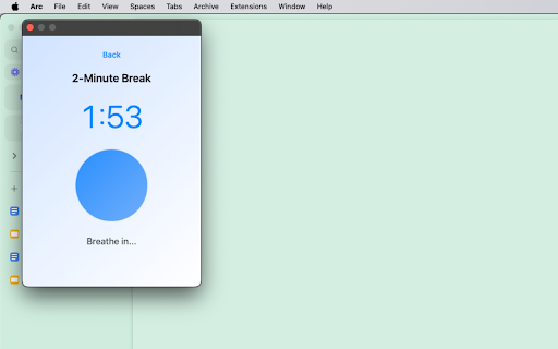 2 Minute Break  from Chrome web store to be run with OffiDocs Chromium online