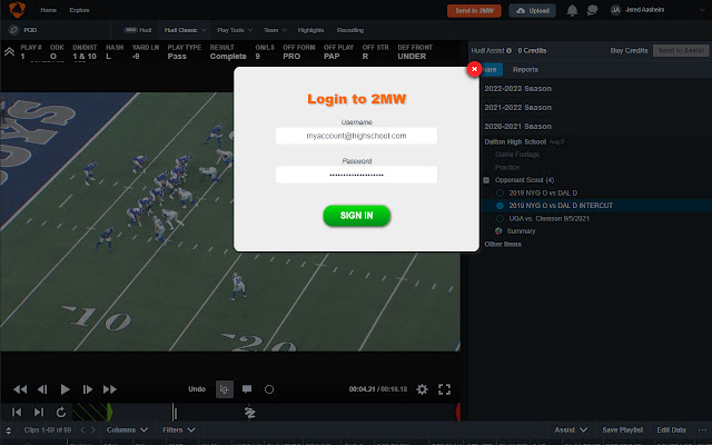 2 Minute Warning Hudl Extension  from Chrome web store to be run with OffiDocs Chromium online