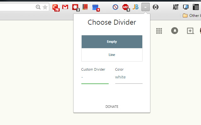 2nd Toolbar Spacer  from Chrome web store to be run with OffiDocs Chromium online